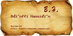 Bánffi Hasszán névjegykártya